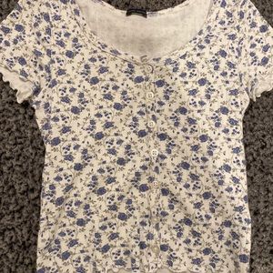 Brandy Melville blue floral zelly